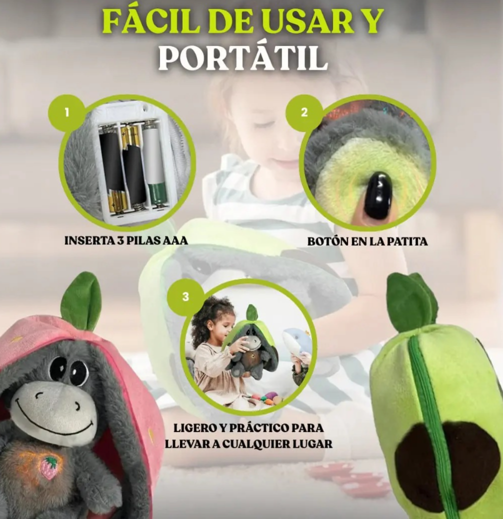 Peluche Burro Antiestres Respirando